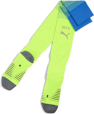 Puma Calzettoni con grafica Manchester City 25/26 da uomo, Abbigliamento, Verde, 35-38