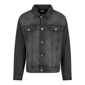 Urban Classics Heren zwaargewicht boxy denim jas (Zwart wassen)