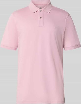 Fynch-Hatton Fynch-Hatton Regular Fit Poloshirt mit Logo-Stitching in Hellrosa, Gr&ouml;&szlig;e 3XL