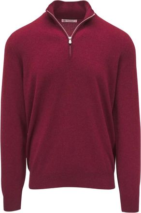 Brunello Cucinelli half-zip cashmere sweater - men - Cashmere - L - Red