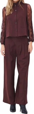 N&Uuml; Denmark Ariel Trousers In Grape