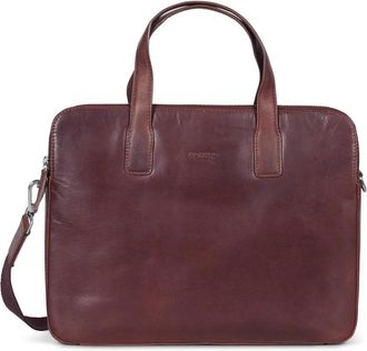 Howard London Harrison Laptop Bag - Heren - Laptoptassen - Bruin - ONE Size - Leer - Tassen