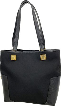 Ferragamo Black Nylon Tote Bag (Pre-Owned)