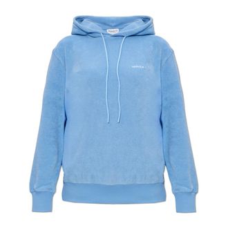 Hunza G Terry Towelling Hoodie - Dames - Hoodies - Blauw - M - Katoen - Hoodies & sweatvesten