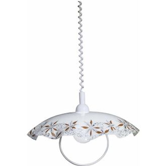 Energy Saliscendi D45 1xE27 Montatura Bianca Vetro Lastra Bianco e Energy Brigitta