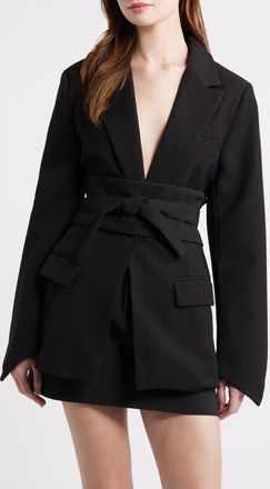 Odd Muse The Ultimate Muse Belted Blazer in Black at Nordstrom, Size X-Small