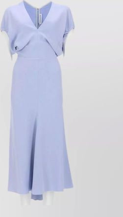 Victoria Beckham v neck midi dress cap sleeves