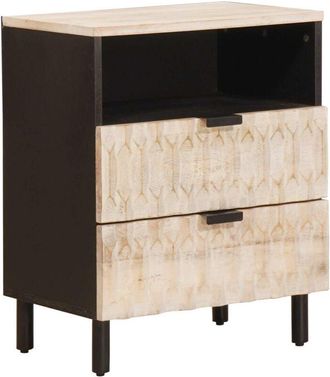 vidaXL Armario De Noche 50 X 33 X 60 Cm Madera De Mango Maciza Vidaxl