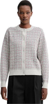 Kenzo Weave Cardigan - Dames - Vesten - Grijs - S - Katoen - Truien & Vesten