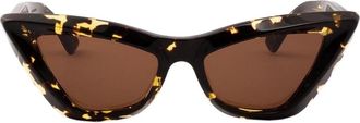 Bottega Veneta Hoek Zonnebril - Dames - Zonnebrillen - Bruin - 53 MM - Accessoires