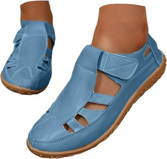 Generic Wedge Sandals for Women Closed Toe Slingback Shoes Wide Fit Sandals Breathable Hollow Out Athletic Shoes Soft Sole Gladiator Slip on Flat Beach Walkin