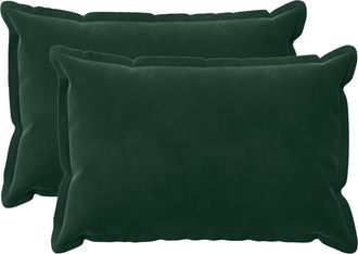 vidaXL Coj&iacute;n Con Almohada Houten 2 Uds. Verde Oscuro Terciopelo Vidaxl