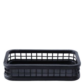 SIA D&eacute;co Bandeja decorativa rectangular negra D36