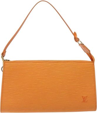 Louis Vuitton Pochette Accessoires Epi Leather Orange Leather Bag (Pre-Owned)
