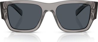 Prada 54mm Square Sunglasses in Transparent Grey at Nordstrom