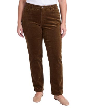 Eileen Fisher Plus High Waist Straight Ankle Jean