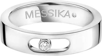 Messika Move Joaillerie White Gold Diamond Wedding Ring, Size 51