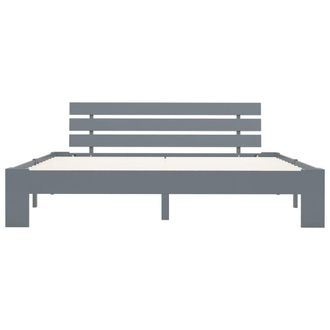 Berkfield Home Modern Bed Frame Grey Solid Pine Wood 180x200 cm Super King