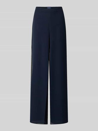 Vera Mont Wide Fit Stoffhose im semitransparentem Design in Dunkelblau, Gr&ouml;&szlig;e 36