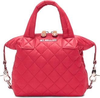 MZ Wallace Micro Sutton Quilted Nylon Top Handle Bag in Apple at Nordstrom