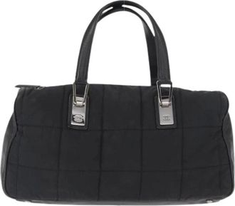 Chanel Pre-owned Handbags, female, Black, Size: ONE SIZE Pre-owned Nylon Handbag