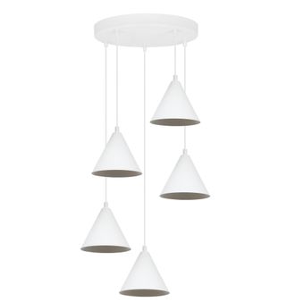 OEM L&aacute;mpara Colgante Soho Blanca 5pl 14cm E14