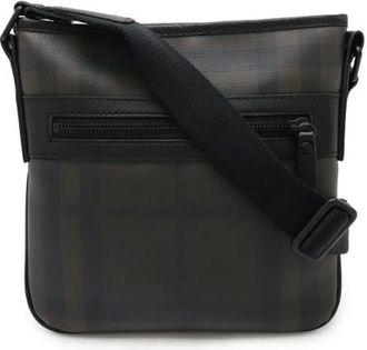 Burberry Pre-owned Cross Body Bags, female, Black, Size: ONE SIZE Pre-owned Canvas shoulder-bags