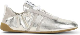 Chlo&eacute; Silver Leather Kick Sneakers