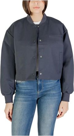 Calvin Klein Jeans Grijze Bomberjack - Dames - Zomerjassen - Blauw - XS - Jassen