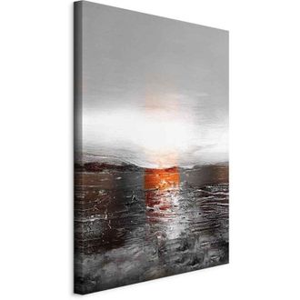 OEM Pintura - Reflejo De Colores (1 Parte) - Puesta De Sol Sobre Un Fondo Abstracto Pintado