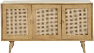 Miliboo Aparador 3 Puertas De Madera De Mango Y Rat&aacute;n 145 Cm Laka