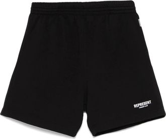 Represent Black Elastic Waist Shorts with Pockets