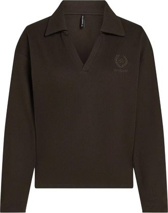 Karl Lagerfeld Polo con ricamo - Marrone