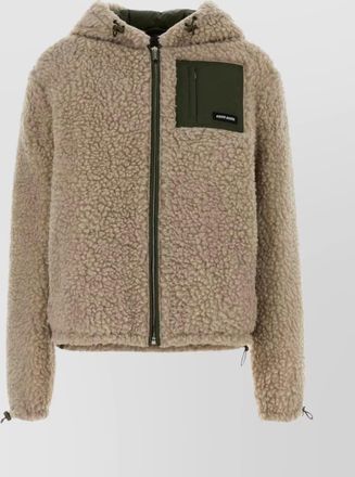 Miu Miu cozy teddy fabric down outerwear