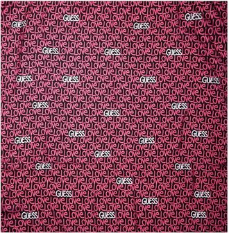 Guess Scarves, female, Multicolor, Size: ONE SIZE Pink Love Print Foulard