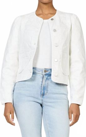 Dear John Denim Kat Quilted Denim Jacket In White