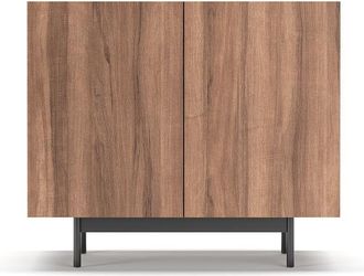 HERDASA Aparador Bajo En Melamina, Colecci&oacute;n Printed (601-1), Con 2 Puertas, En Nogal