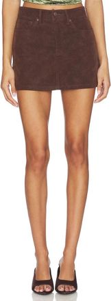 Good American Good American Better Than Suede Good 90S Mini Skirt Women Cacao Zip Fly PALL2
