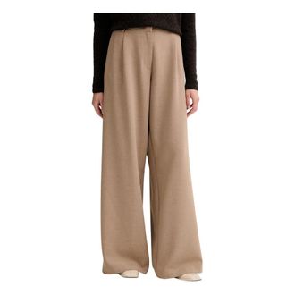 Sessun Broeken, Dames, Beige, L, Polyester, Wijde broek