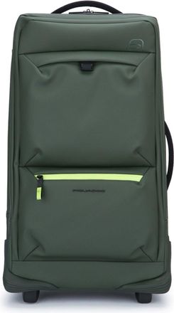 Piquadro Trolley con logo goffrato - Verde