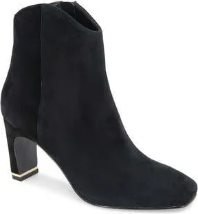 Kenneth Cole Grizelda Square Toe Bootie in Black Suede at Nordstrom Rack, Size 10