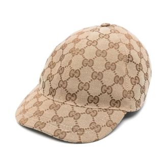Gucci GG Supreme Canvas Baseballpet - unisex - Petten - Bruin - ONE Size - Katoen - Accessoires