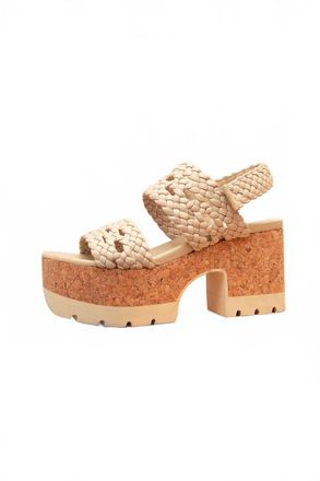 Homers Womens Venice Cork & Rubber Wedge Sandals In Ivory