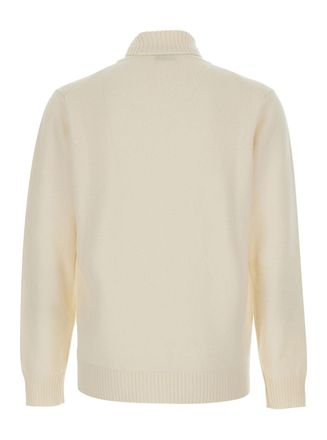 KANGRA Wool and Cashmere Turtleneck Sweater - White