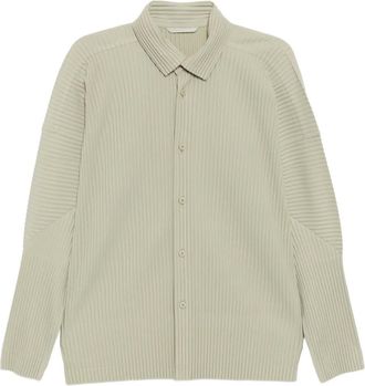 Homme Plissé Issey Miyake MC: October geperforeerd overhemd - Groen