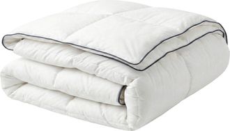 Beliani Beliani - Edred&oacute;n Blanco Funda De Algod&oacute;n Relleno De Microfibra Tama&ntilde;o Individual 155 X 220 Cm Acolchado Lavable A M&aacute;quina Teleno