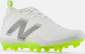 New Balance Rush v4 Mid RUSHMWT4 Mens White Green Lacrosse Molded Cleats DWA1836