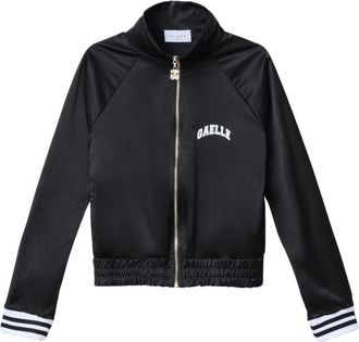 Ga&euml;lle Paris Zwarte Rits Hoodie Stretch Stof - Dames - Zomerjassen - Zwart - XS - Katoen - Jassen
