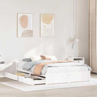 vidaXL vidaXL Letto senza Materasso Bianco 120x200 cm Legno Massello di Pino