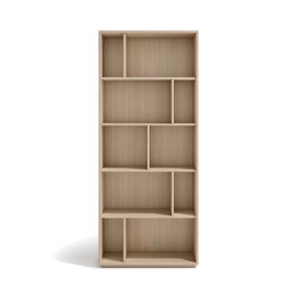 HERDASA Estanter&iacute;a Librer&iacute;a, Colecci&oacute;n Nack, Con 5 Niveles De Altura En Melamina Color Nogal Claro
